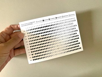 明信片- 月亮明信片 2024年 月相