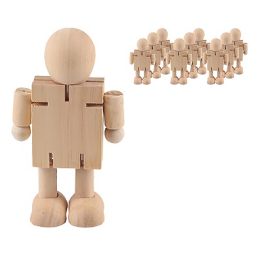 Uniart 可動關節機器人偶  混色  10個