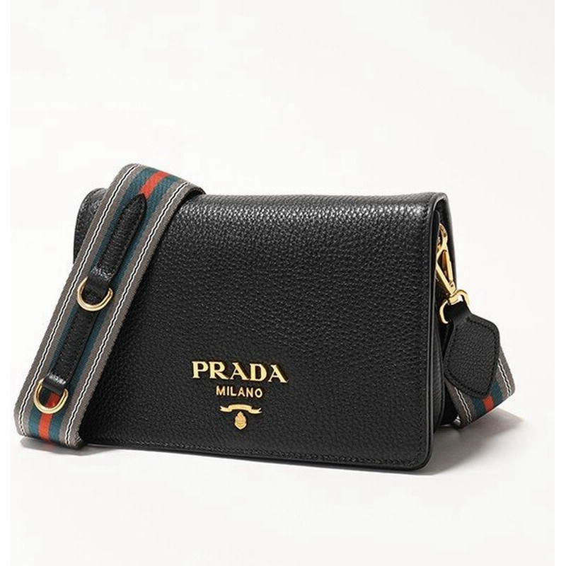 Prada プラダ 1bd102 2bbe F0002 レザー ショルダーバッグ ポシェット 2wayベルト ロゴ金具プレート Nero 鞄 レディース 通販 Lineポイント最大0 5 Get Lineショッピング