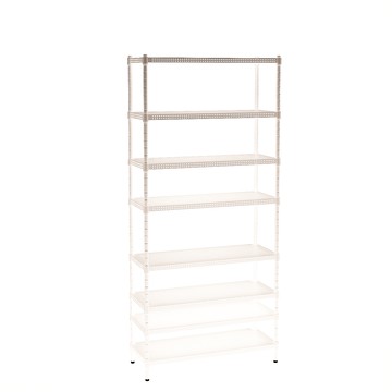 [客尊屋]粗管/沖孔/35x90x195hcm 白騎士沖孔 八層架白騎士