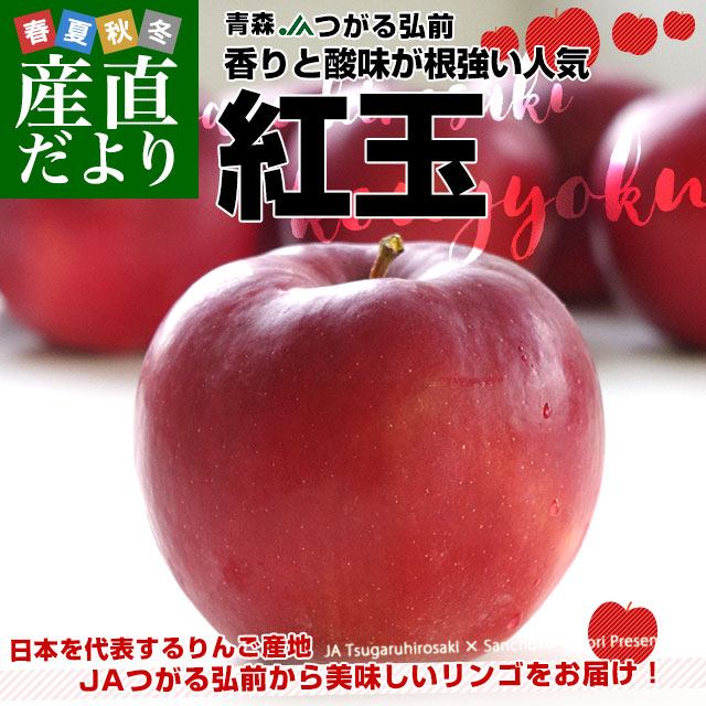 青森県より産地直送 JAつがる弘前 紅玉 約3キロ (9玉から13玉) 送料無料 りんご リンゴ 林檎