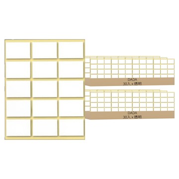DADA 高黏度方形雙面膠帶 Set 30  透明  60個