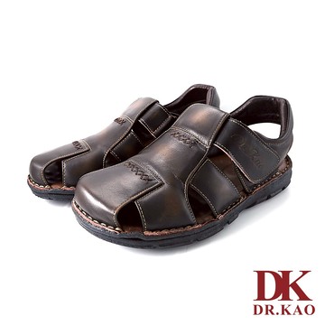 【DK 氣墊鞋】復古休閒包頭男涼鞋 74-0201-80 咖啡