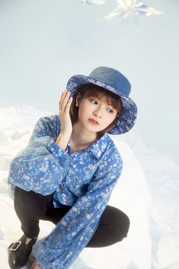 【波麗印花】水咪帽 雙面兩用帽 漁夫帽  附綁帶 復古琉璃紺