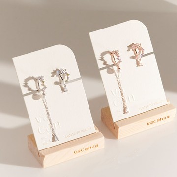 愛麗兒花圈．夾式耳環