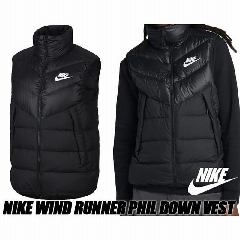 ナイキ ダウンベスト NIKE WINDRUNNER DOWN FILL VEST BLACK ウィンド