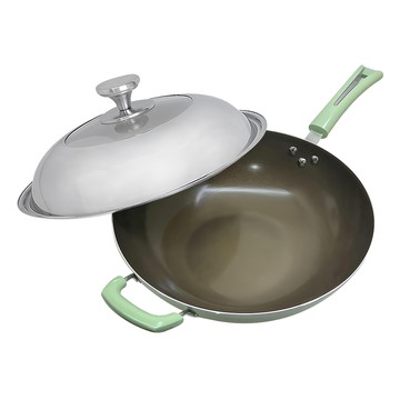 瑪露塔 鈦金中華深型不沾炒鍋  34cm  1個