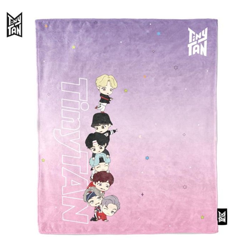 BTS 防弾少年団 TinyTAN(タイニータン) Piggy Back Blanket ブランケット 公式グッズ ひざ掛け 毛布 バンタン bts  テテ キャラクター 韓国 正規品 国内発送 | LINEブランドカタログ