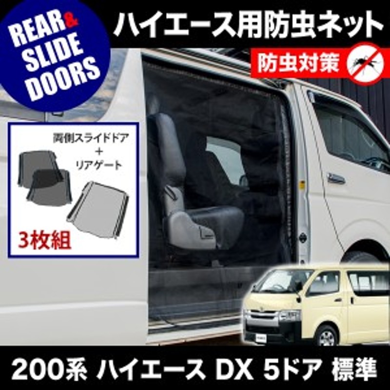 品番M20/M21 200系 ハイエース DX 5ドア 標準ボディ [H16.8-] 防虫ネット 両側 サイド スライドドア+リアゲート用 網戸 |  LINEショッピング