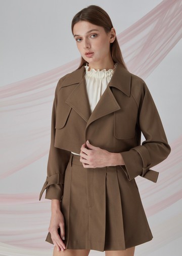 朱古力色短外套