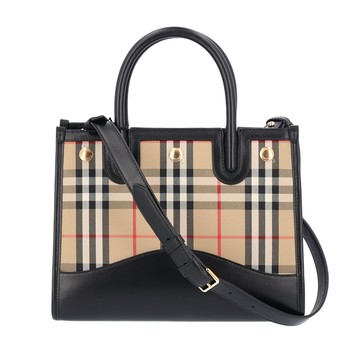 BURBERRY-80754231-格紋黑-大包