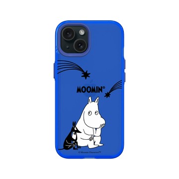 iPhone 15 Clear 激光藍 - Moomin - 陪你去看流星雨