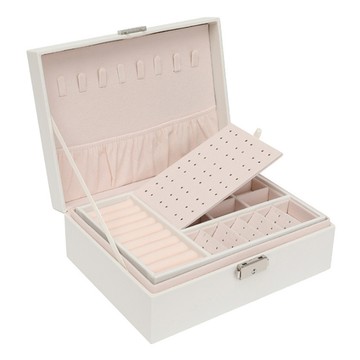 PORA BELLA 貴婦皮革飾品盒  白色