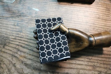 黑色蜂巢格口袋巾绅士西装手帕丝巾