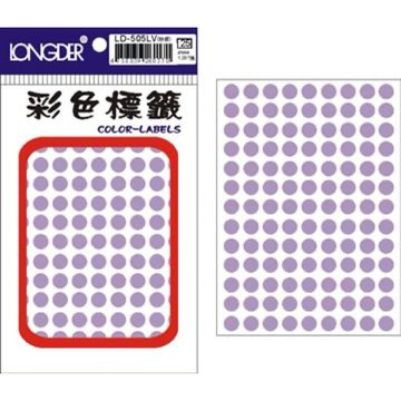 【阿翔小舖】『LONGDER』龍德 8MM圓點標籤 LD-505  117格 1287張 20包