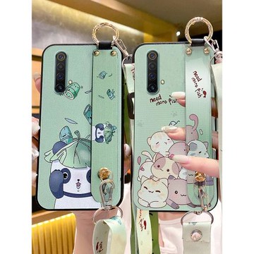 適用realmex50手機殼realme真我x50pro保護硅膠套x50m玩家版全包5G防摔熊貓腕帶oppo軟殼realmev男por女0pp0v