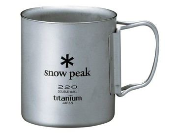 ├登山樂┤日本Snow Peak SP鈦金屬雙層杯-220折疊把 # MG-051FHR