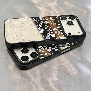 日韓風白色櫻花碎花手機殼 創意潮款全包防摔 適用 iPhone18/17/16Plus/15/14/13/12 保護套