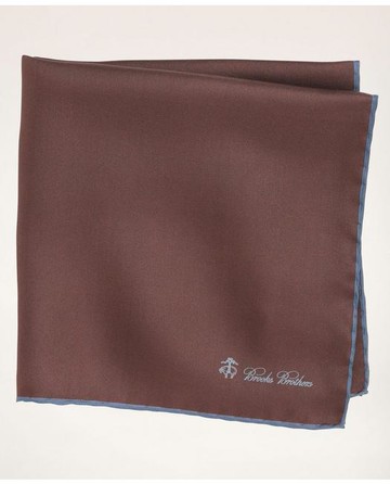 Brooks Brothers Men's Silk Pocket Square | Brown