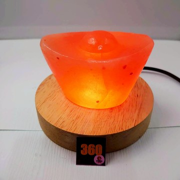 ¤臻藏館¤ 最美鴿血紅【招財進紅金寶鹽燈】(NO.360) 招財進寶元寶USB元寶鹽燈 頂級喜馬拉雅山鴿血紅岩鹽