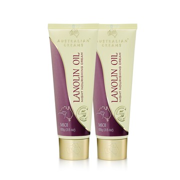 【澳洲 G&M】MKII金蓋綿羊油滋養夜霜(2 入組 100g/瓶)