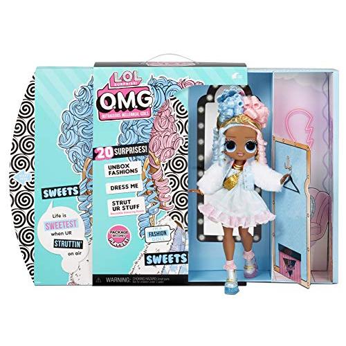 LOL Surprise OMG Sweets Fashion Doll Dress Up Doll Set with 20 Sur