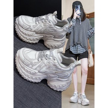 10CM內增高老爹鞋女款2025新款秋冬爆款小個子配闊腿褲休閑運動鞋