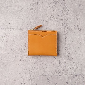 V拉鍊短夾 V Zipper Wallet / 杏黃 Apricot