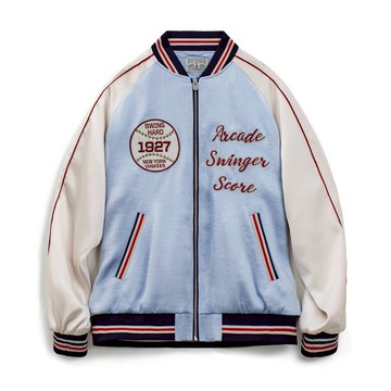 PUNX【女裝】復古拼接刺繡 夾克 橫須賀外套