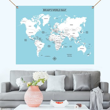 出國旅遊/世界地圖掛布 客製化