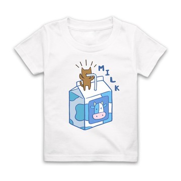 字母M-Milk短袖T恤-白