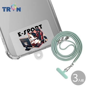 TRON 三星 A52/52s電競選手貓咪-單圖防摔 手機 掛繩 手機殼