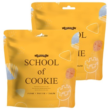 School of Cookie 台灣優格餅乾學院 天然奶油 香濃起士奶酥餅乾  2包  130g