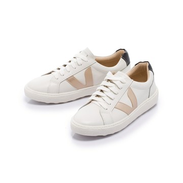 軟實力 側V拼接免綁帶厚底休閒鞋 酷黑 (502388)