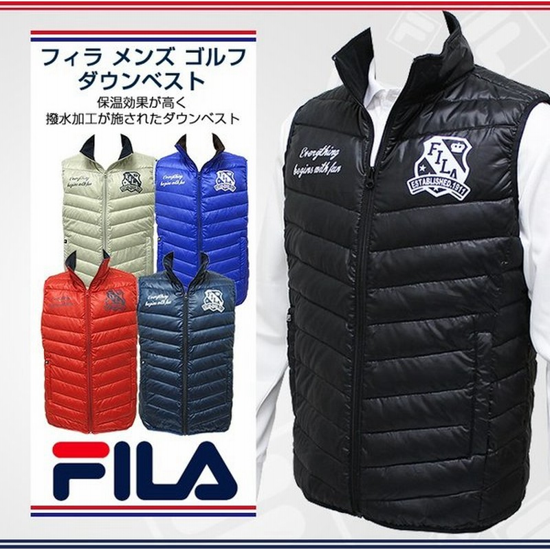 フィラ ダウンベスト 保温効果 撥水加工 ダウンベスト メンズ ゴルフウェア Fila Golf 786 210 通販 Lineポイント最大0 5 Get Lineショッピング