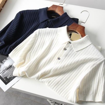 高端奢品牛貨！進口面料！ 夏季男士外貿商務純棉針織短袖POLO衫