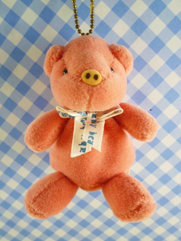 【震撼精品百貨】豬-絨毛鎖圈-粉色