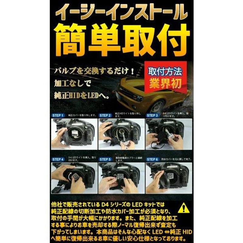 業界初 純正HIDを無加工でLEDへ さらにコンパクトに進化 スペーシア MK32S H25.3 〜 H27.4 HID D4R 装着車用 安心の 車種別設定 6500K | LINEブランドカタログ