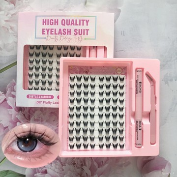 💥自然款假睫毛💥假睫毛膠水款套裝大容量黑金蘿莉假睫毛神埰奕奕原生毛流感自然款自貼假眼睫毛 YOKS