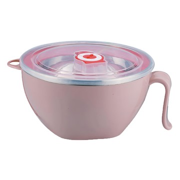 SUNB.W 秦博士 304不鏽鋼握把式隔熱保鮮碗 食品級PP材質 耐高溫矽膠圈 日期記憶功能 五角型底座  16.3 x 15.9 x 9.2cm  1個