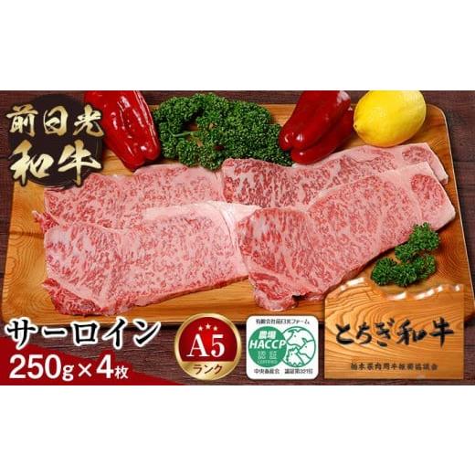 ふるさと納税 栃木県 栃木市 とちぎ和牛・前日光和牛（サーロイン250ｇ4枚）｜肉 お肉 和牛 最高級 A5ランク A5等級 ステーキ