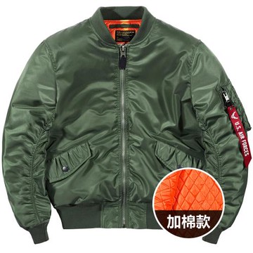VIP冬季ma1飛行員夾克男大碼寬松工裝外套加厚冬裝棉衣韓版棒球服