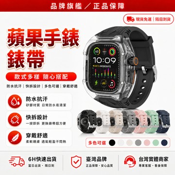 隔日達✨全網獨家定制 透明錶帶✨錶帶Apple Watch 改裝錶帶 一體錶帶 44/45 46 49MM 蘋果手錶錶帶