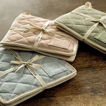 WITLOFT 環保回收棉質隔熱餐墊 - 20X20-粉紅