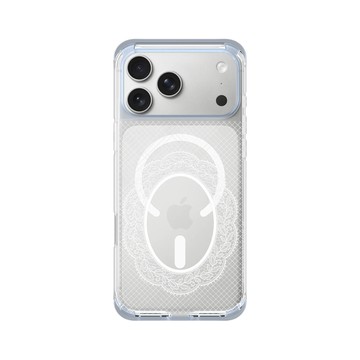 iPhone 17 Pro Max ClearX (MagSafe 兼容) 冰透藍 - Pattern Play - 浮雕圓框