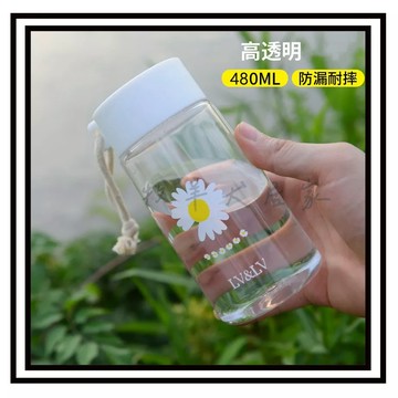 【現貨】時尚雛菊塑料杯 創意女生防摔水杯 戶外潮流磨砂杯子 上學郊游隨手杯 隨身杯 隨手杯 塑料杯 防摔杯 小雛菊