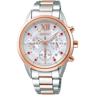 SEIKO 精工 LUKIA耶誕限定太陽能計時碼錶 新年開運 送禮推薦 (SSC824J1)_SK045