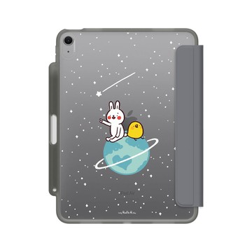 11 吋 iPad Air (M2) iPad Case 極致灰 - 懶散兔與啾先生 Lazy Rabbit and Mr.Chu - 小宇宙