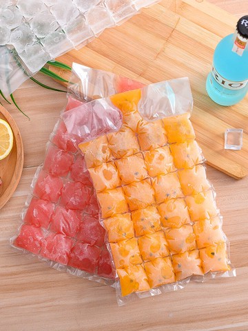 一次性冰袋冰塊袋冰格制冰袋自封口凍冰塊模具食用制冰盒百香果冰