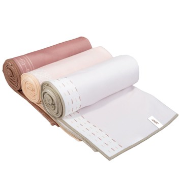 【SIKAER】好好棉自黏擦髮巾(L) 三件組-杏橘咖